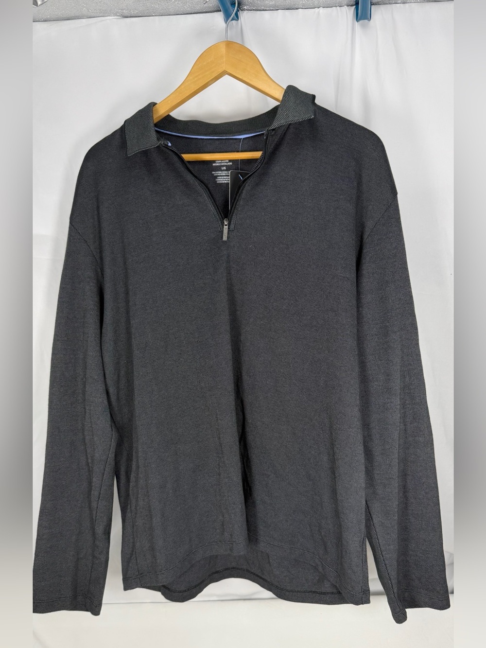 Van Heusen Studio men’s long-sleeve quarter-zip collared pullover